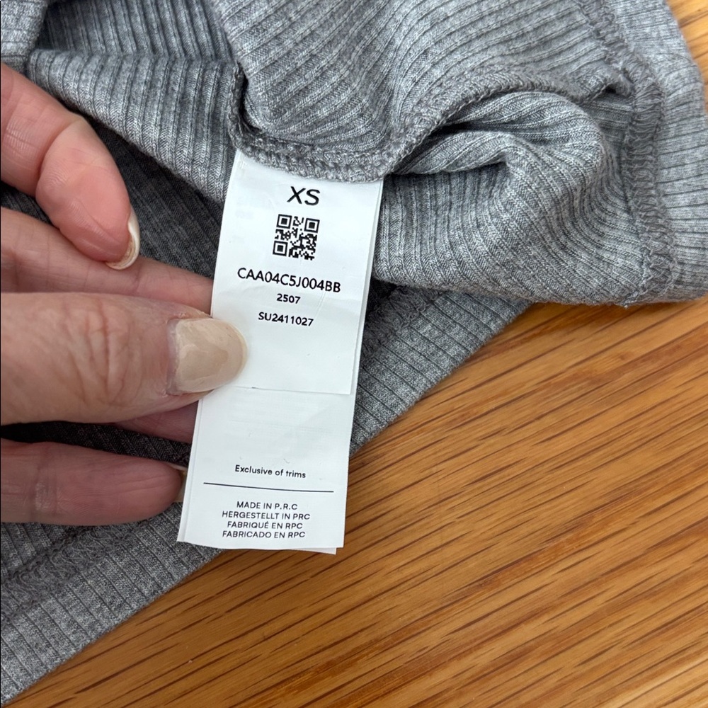 Cupshe Gray Ribbed Top - Picture 4 of 4